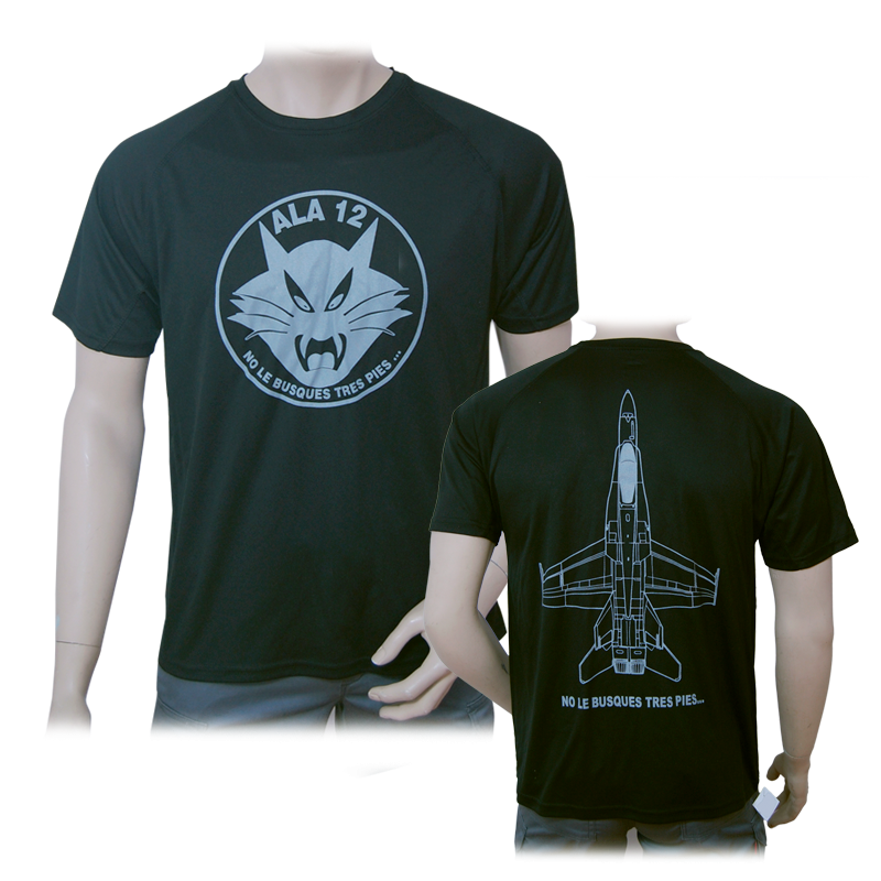  Imagen de Camiseta técnica Ala 12 F-18 Negro por Estrella Militar