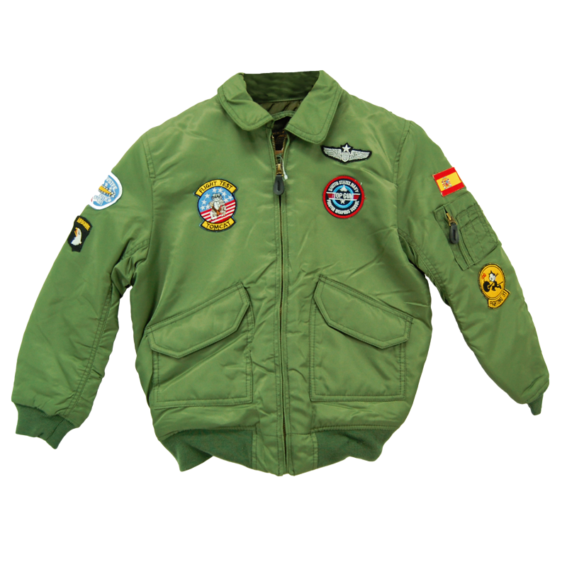  Imagen de Cazadora de piloto para niño verde por Estrella Militar