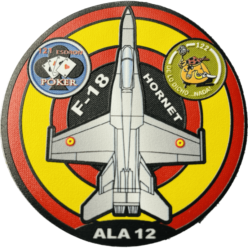  Imagen de Parche Nylon 3D F-18 ALA 12 Escudo Escuadrones por Estrella Militar