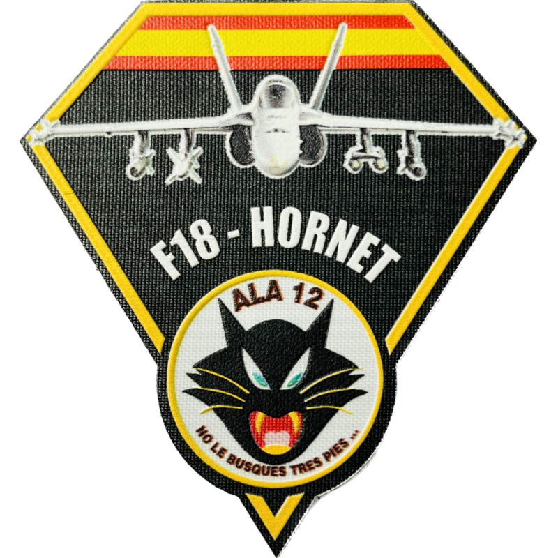  Imagen de Parche Nylon 3D F-18 Hornet Ala 12 por Estrella Militar
