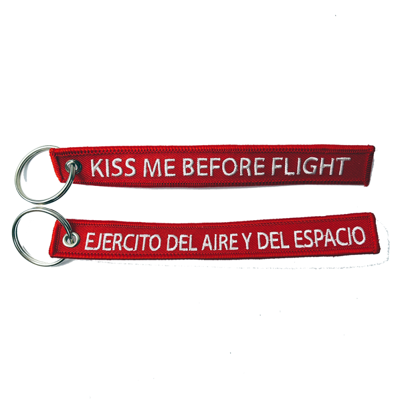  Imagen de Llavero bordado Kiss me before flight EA estrecho por Estrella Militar