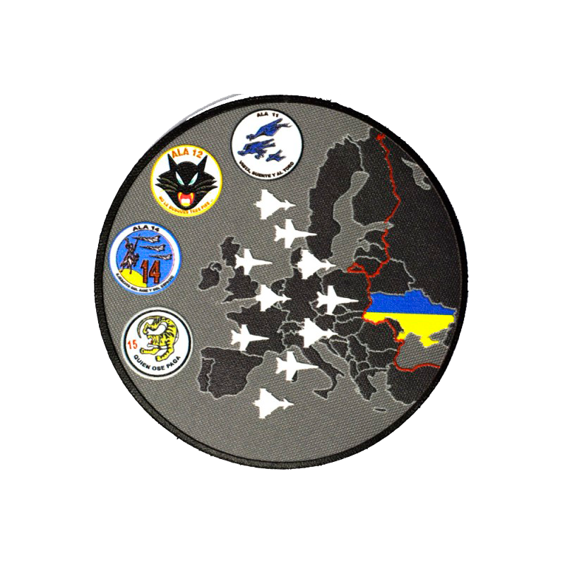  Imagen de Parche Nylon 3D Ucrania Negro por Estrella Militar