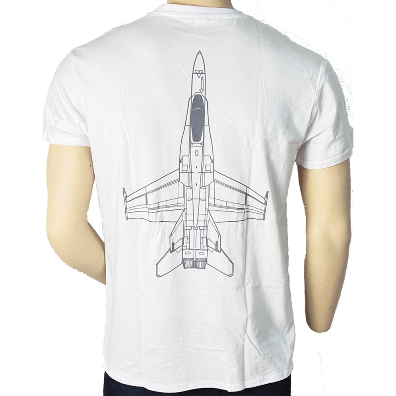  Imagen de Camiseta Algodón F-18 Blanco por Estrella Militar