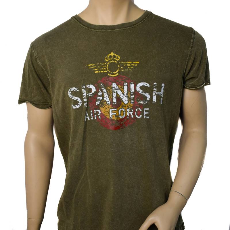  Imagen de Camiseta Algodón Spanish Air Force Verde por Estrella Militar