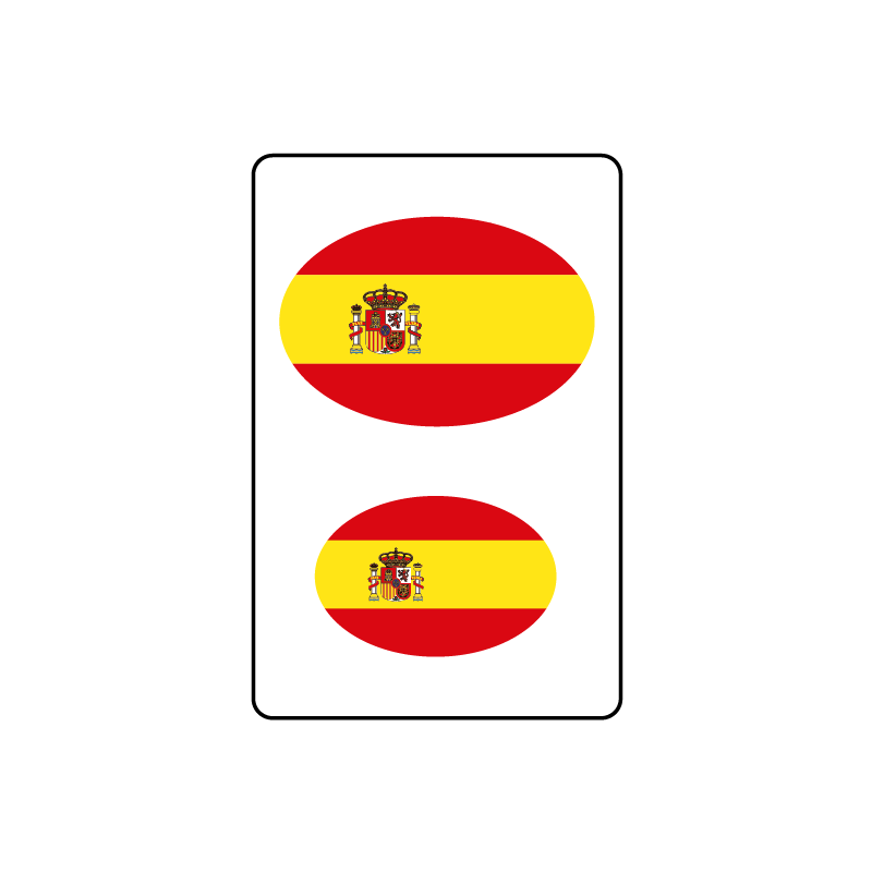  Imagen de Adhesivos Bandera de España Oval por Estrella Militar