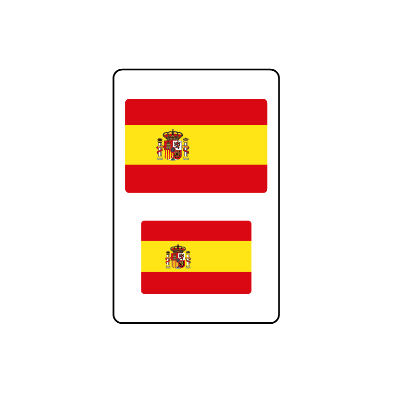  Imagen de Adhesivos Bandera de España Rectangular por Estrella Militar