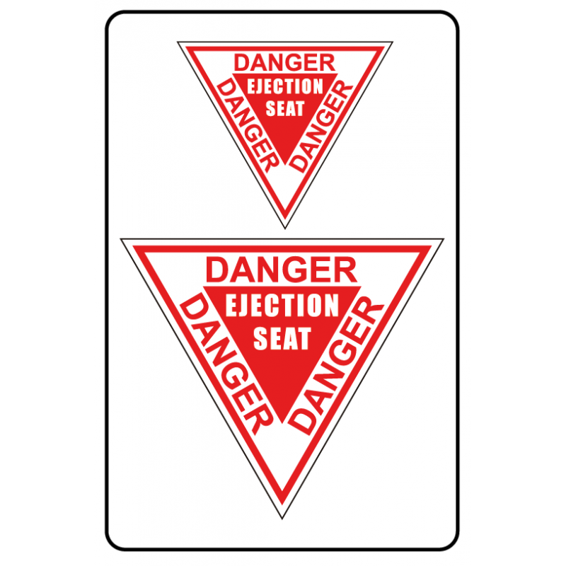  Imagen de Adhesivos Triangulos Danger Ejection Seat por Estrella Militar