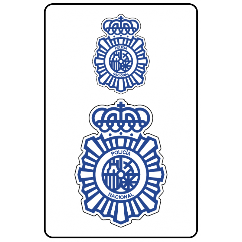  Imagen de Adhesivos escudo de la Policía Nacional por Estrella Militar