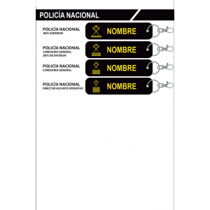  Imagen de Llavero personalizado de la Policía Nacional rangos por Estrella Militar