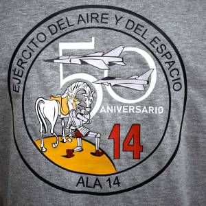  Imagen de Camiseta de algodón gris Ala 14 50º Aniversario por Estrella Militar