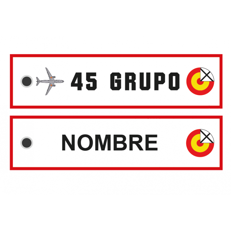  Imagen de Llavero de sublimación personalizado del 45 Grupo por Estrella Militar